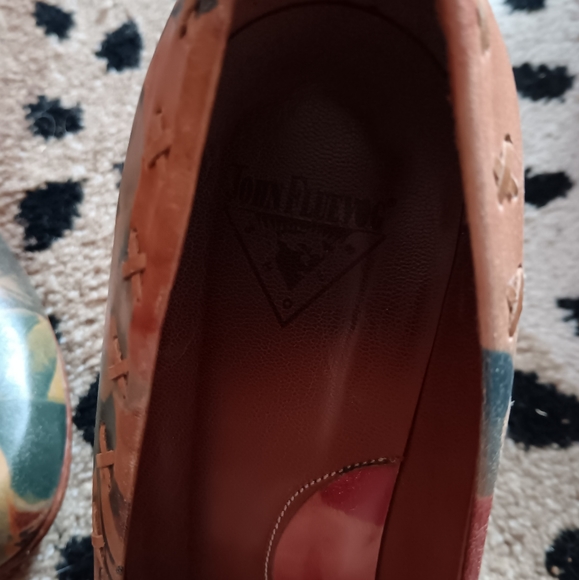 JOHN FLUEVOG Fortune Floral Leather Heeled Shoes 37 👞 - Picture 8 of 8
